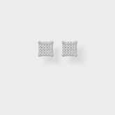 925 ICED SQUARE EARRINGS